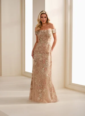mother of the bride rose gold dress Size 4 Lore 2PZH03 Rose Gold Mother of Bride Dress