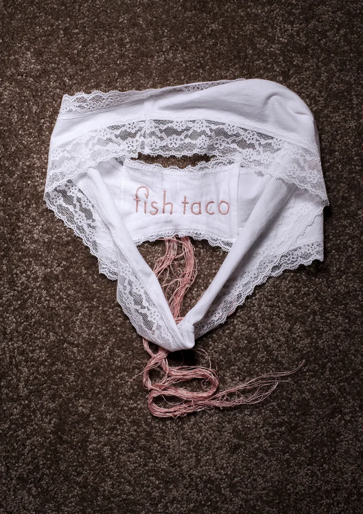   Panty Portrait: Fish Taco  12.14 x 17.18 in [30.84 x 43.64 cm] Archival pigment print on museum cotton rag 