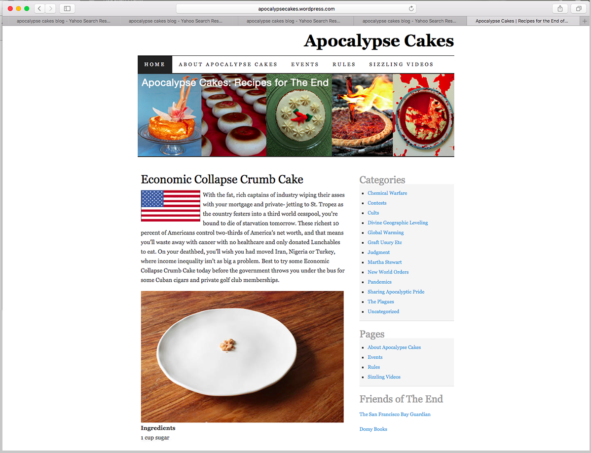 Before my book's launch, Christian radio evangelist Harold Camping predicted the world would end May 21, 2011. I told Apocalypse Cakes Facebook followers that if they posted their city name on May 20, I would respond live with a prediction on how that city would meet its demise the next day. I spent the whole day online. Results: 34% follower participation and 23% new followers in 24 hours. 