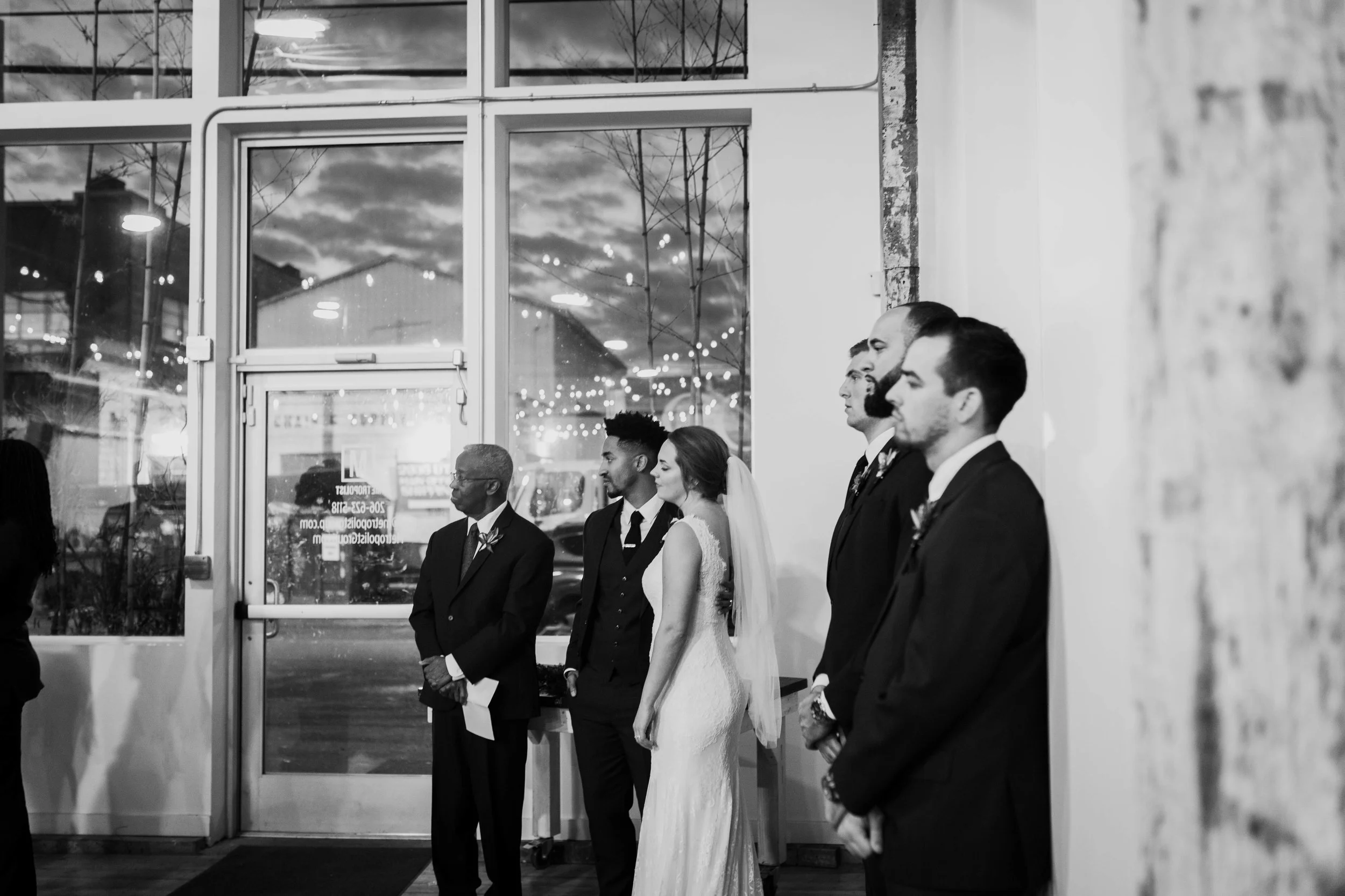 indoor seattle winter wedding photography