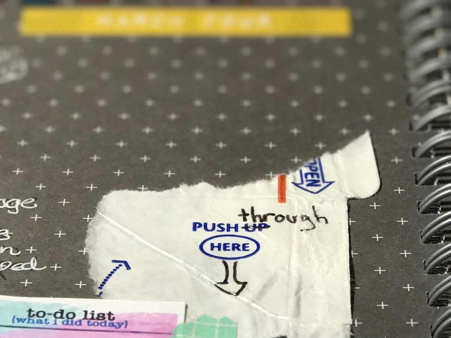 2012: My first creative planner & inspired by Right Brain Planner to use junk mail
