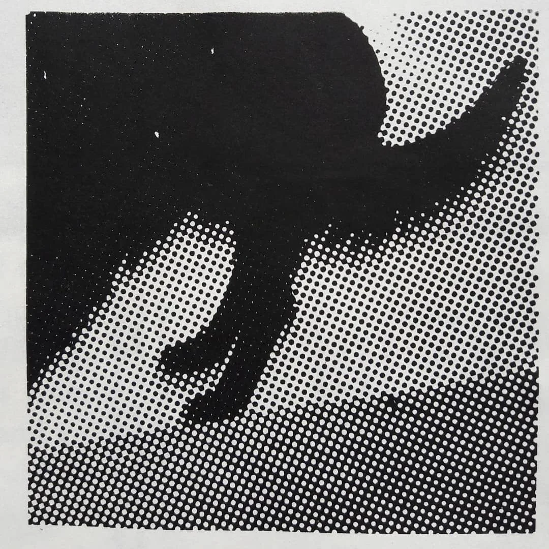 bitdog… from review ‘On small gigs’ Apr 2019, screen print, black ink. 40 editions.