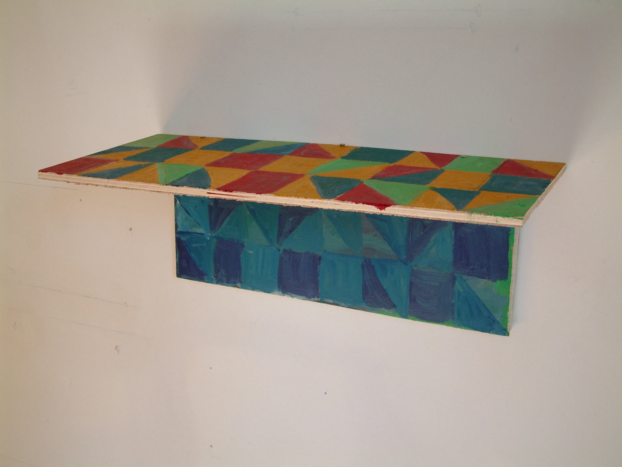 Paul Doran, Sky Shelter (2013)  wood, acrylic paint, 16.5 x 45.8 x 18.9cm