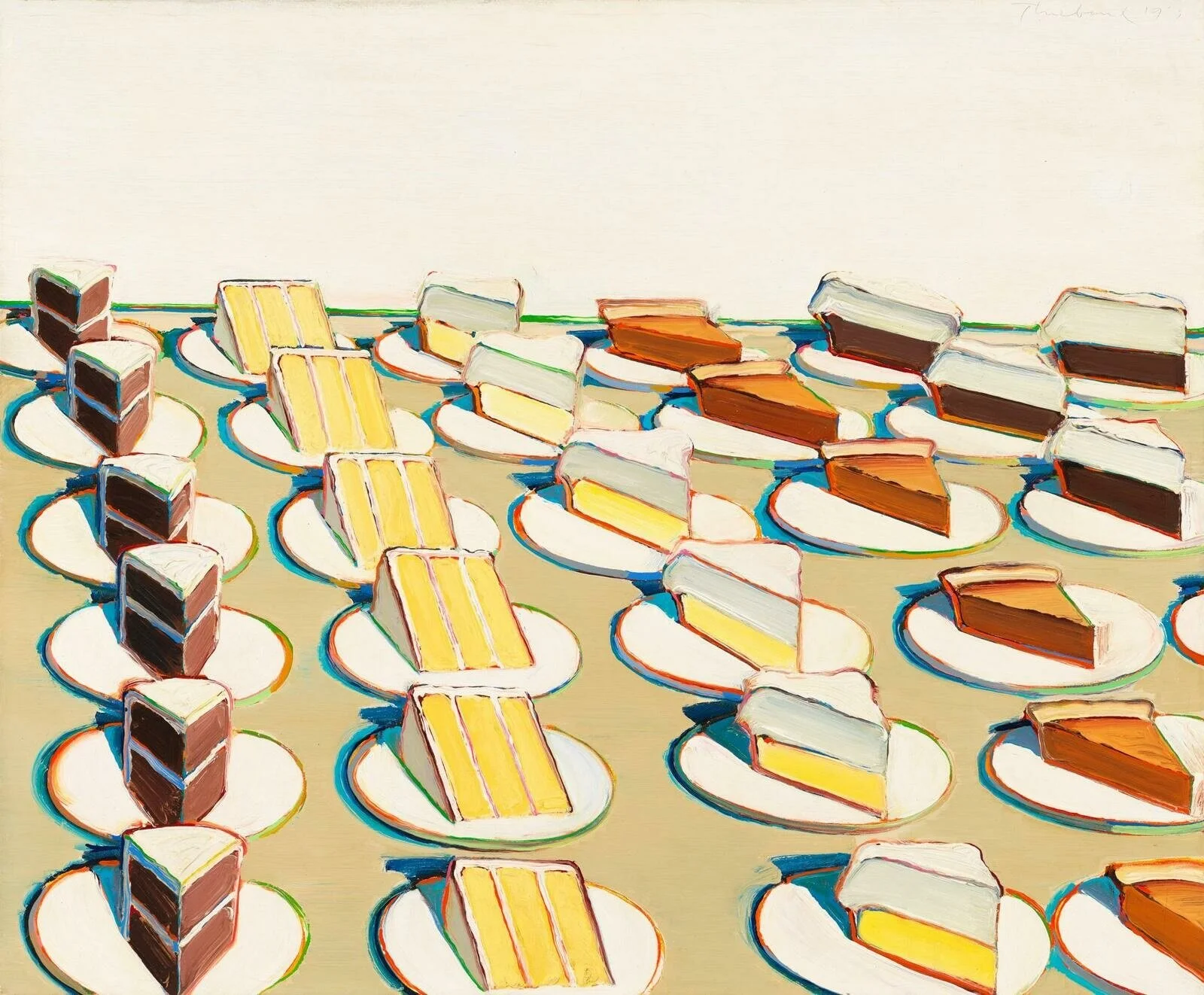 WAYNE THIEBAUD, PIE COUNTER, 1963. (WHITNEY)