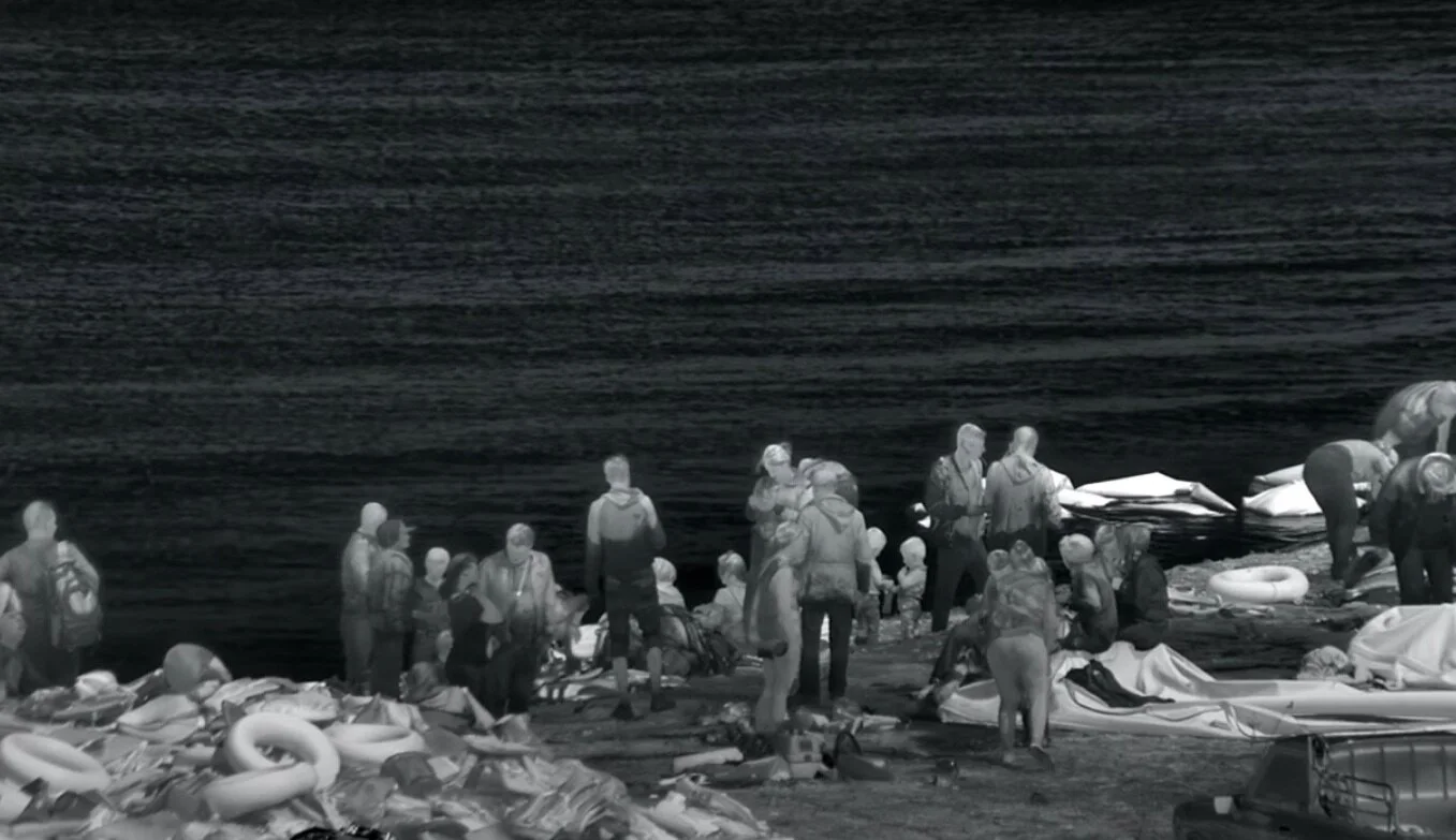 Still frame from Incoming, 2014-2107, three-screen video installation, 52 mins 10 secs, with 7.1 surround sound. ©Richard Mosse