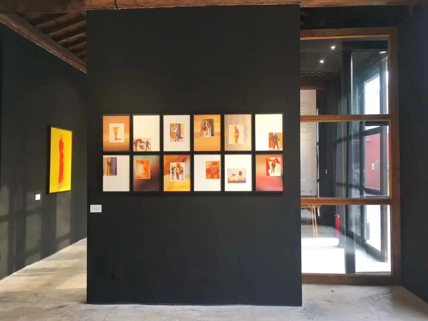 Exhibition view of "A nous la mode !" in Beijing at Temple 东景缘, photos by Paul Rousteau