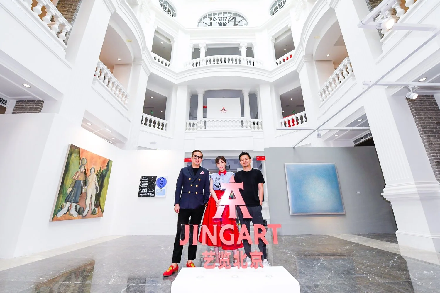 The three founders of JingArt: Bao Yifeng, Ying Qinglan and Zhou Dawei