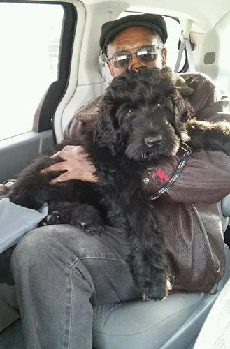 Baby Niko (Guardian Bears American Dreamer) with proud daddy Jonathan