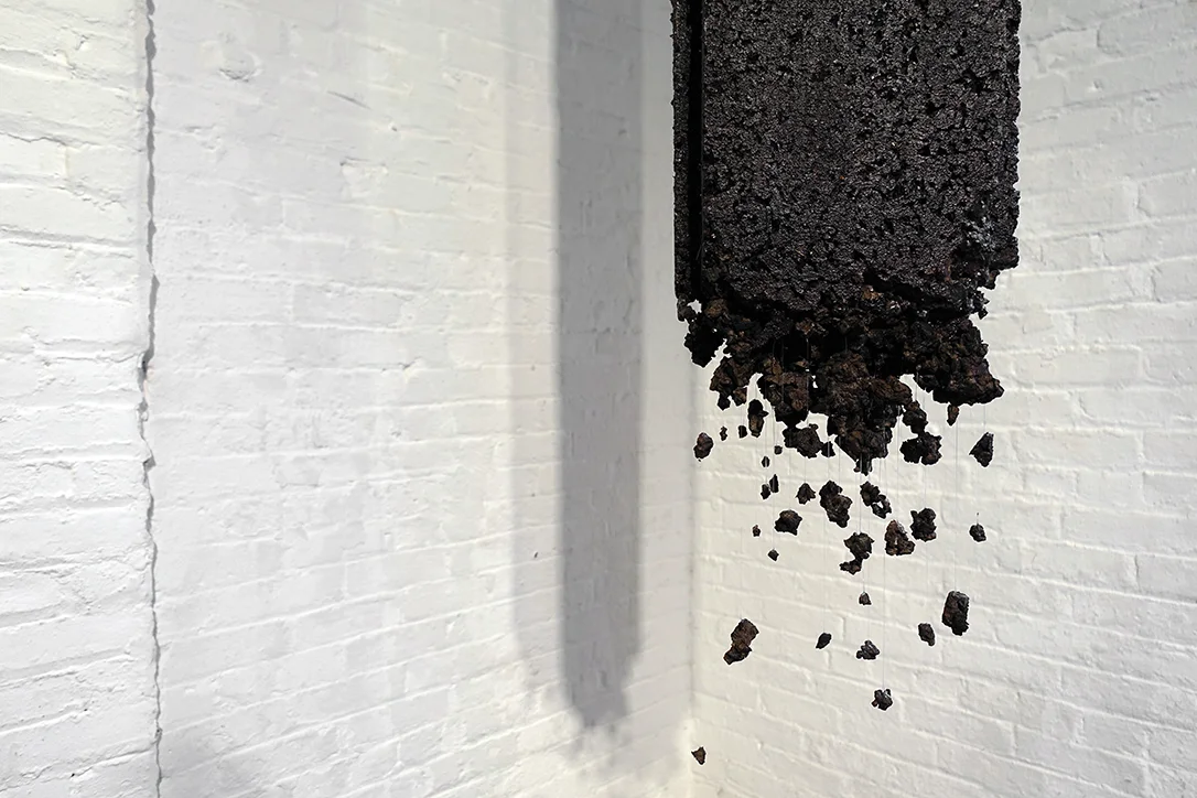    Untitled [How Success Fails] , installation view 
 sculpture with wood, dirt, polymer, resin, mixed media, 
 124 x 10.5 x 4.25 in&nbsp; 
 2015  