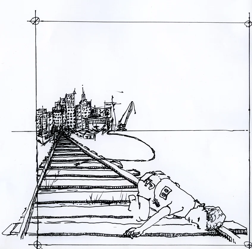   EP Album cover, ink on paper, 2010, http://coyoteeyes.bandcamp.com/ [NFS]  