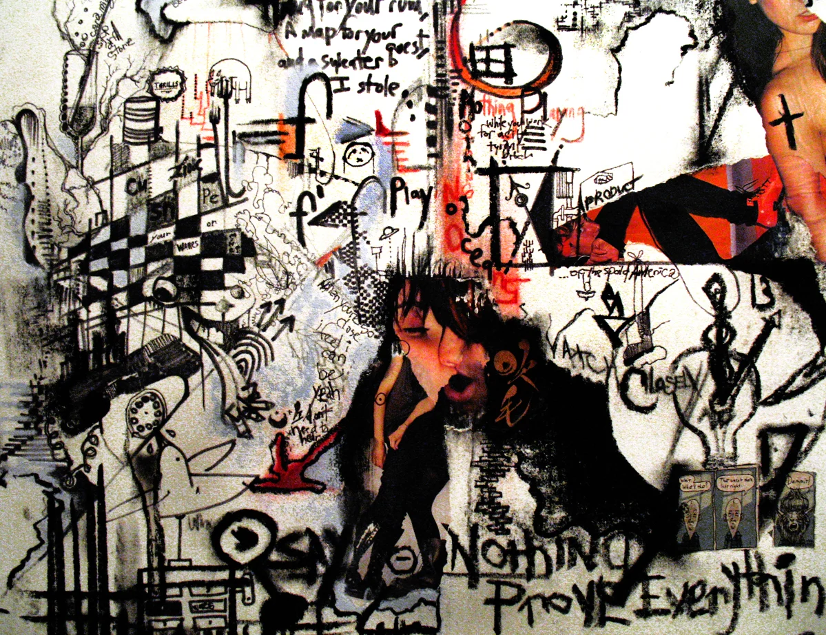    Untitled  mixed media on canvas [detail] 24 x 36 in 2007 [NFS]  