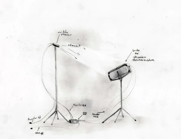   Study for multimedia/video installation, graphite on vellum, 11" x 14", 2010  