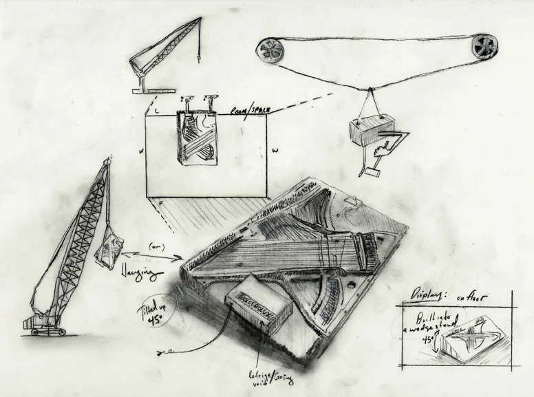   Study for multimedia installation, graphite on vellum, 11" x 14", 2010  