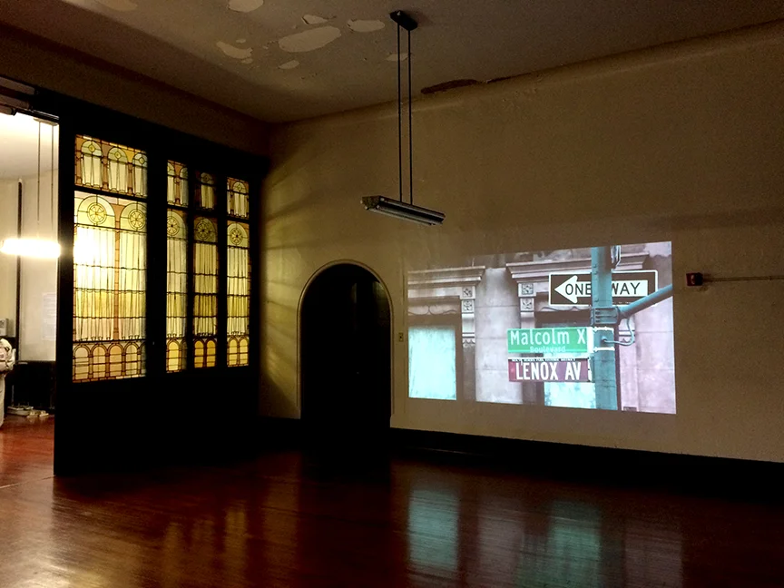   The Institute For Wishful Thinking [IWT] artist collaborative, installation view at Saint Martin's church during the Harlem Arts Walking Tour 2014 [HAWT]. This project precedes the IWT's participation in the Harlem Biennale in 2015. For more detail