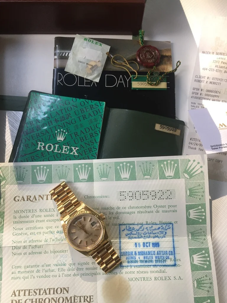 #SOLD 1980 Rolex Day-Date 18038 Complete Set