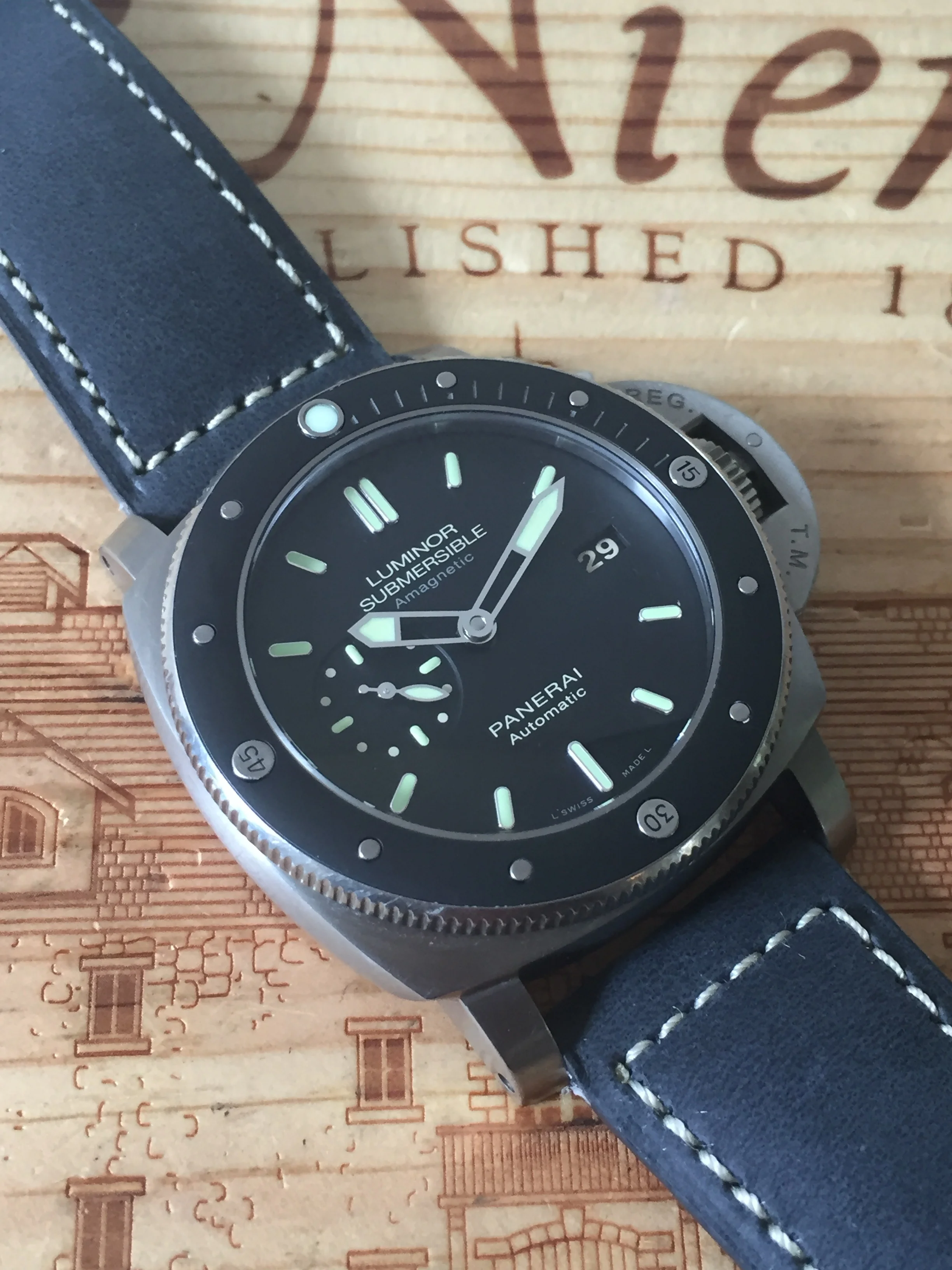  #SOLD Panerai 389 47mm Titanium Submersible