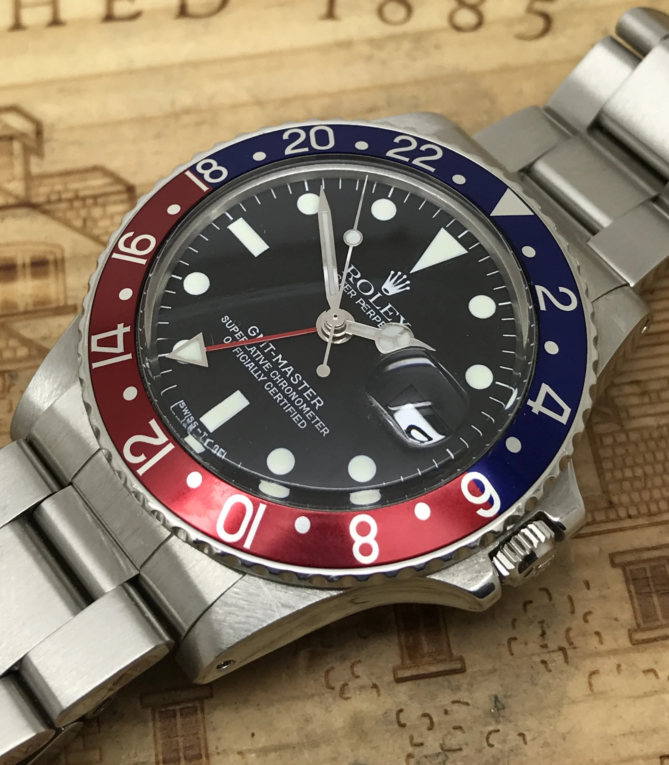 #SOLD Vintage Rolex Stianless Steel GMT 1675 1978 Pepsi Bezel with Box Booklets Tags