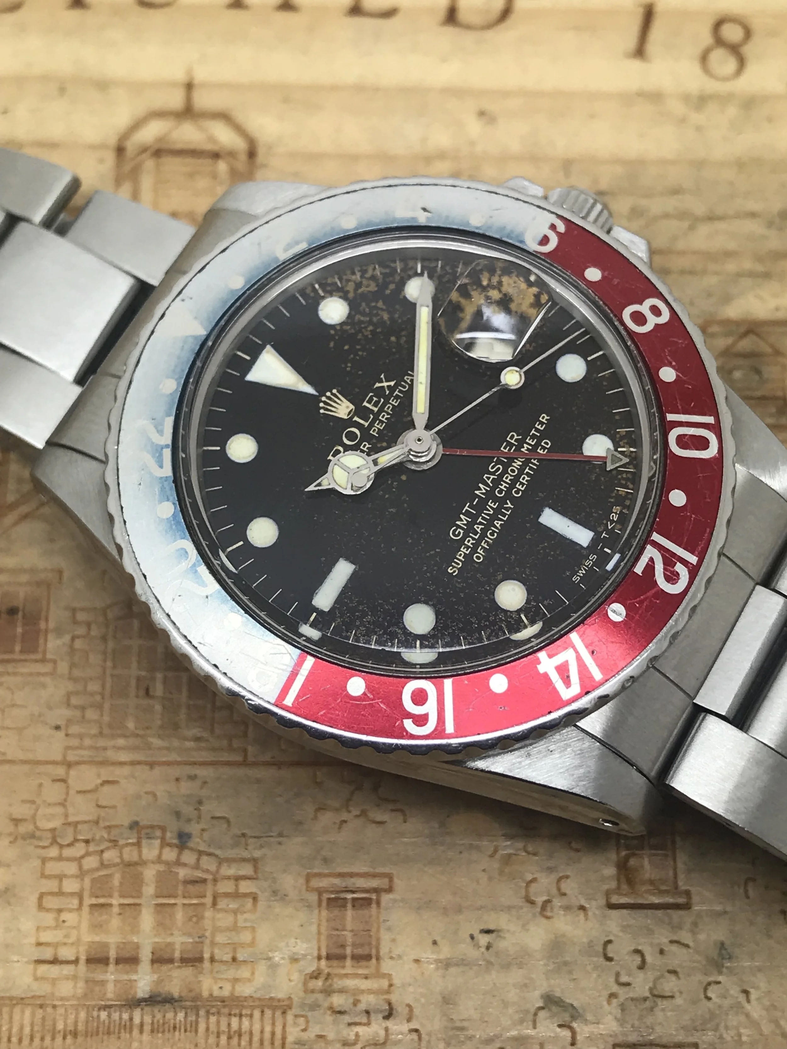 #SOLD 1966 Rolex GMT Glossy Gilt Dial
