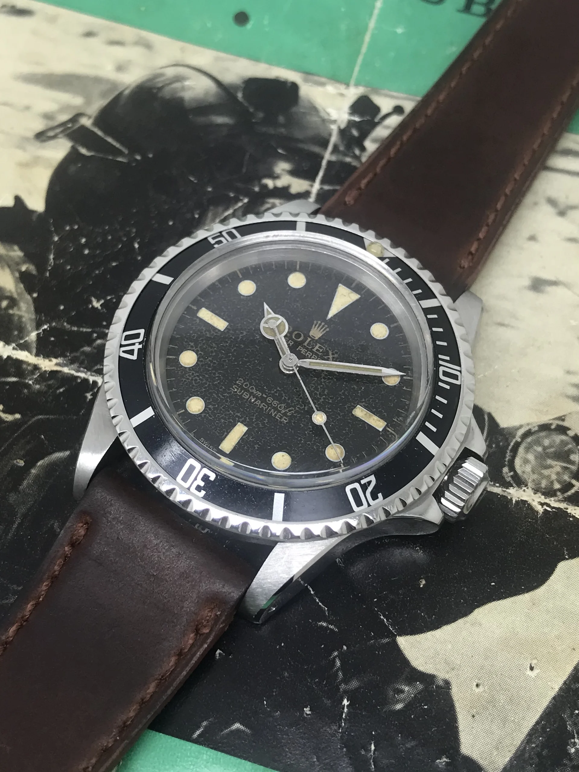 #SOLD 1965 Rolex Submariner 5513 Tropical Gilt Dial
