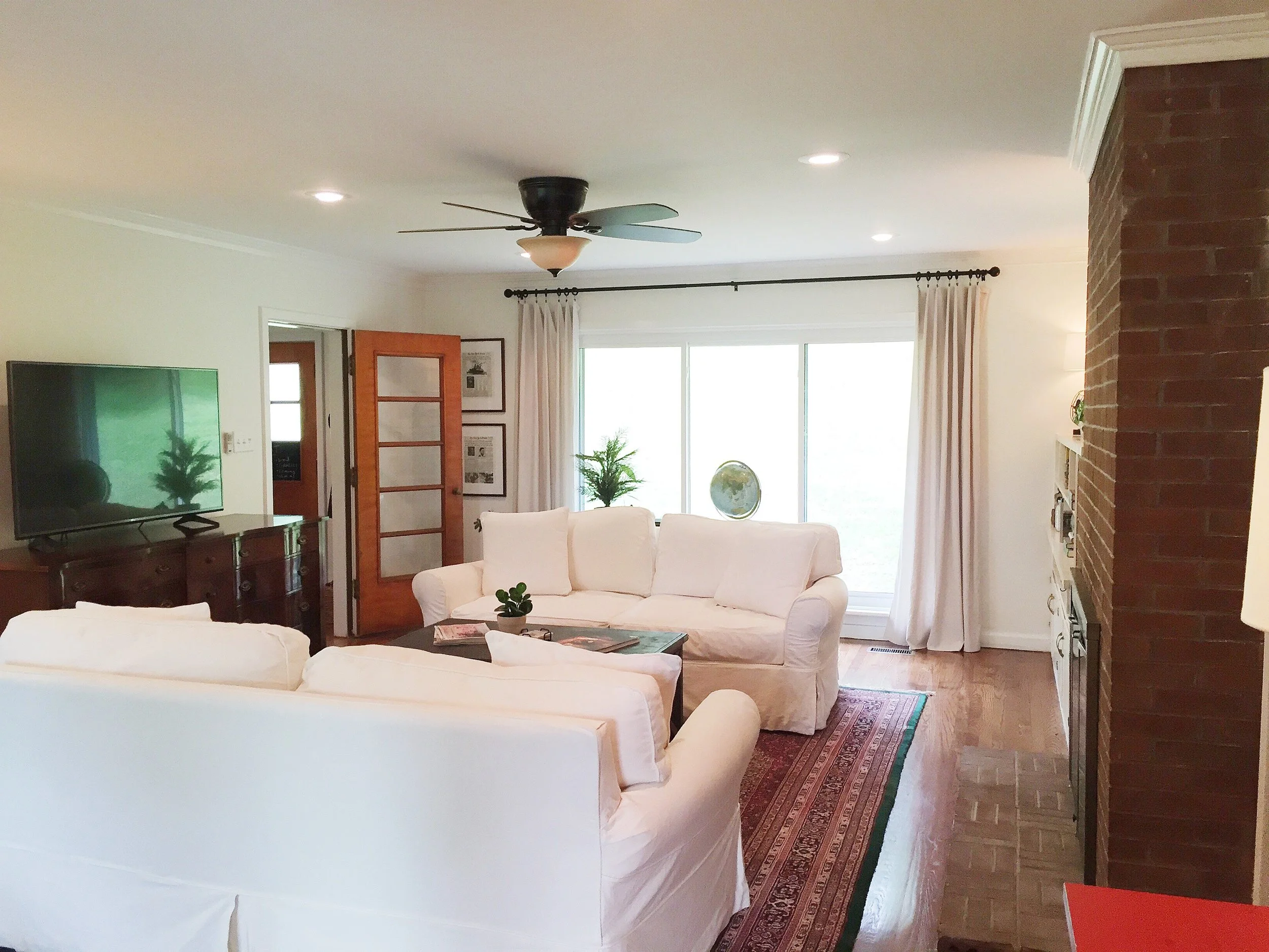Living room after