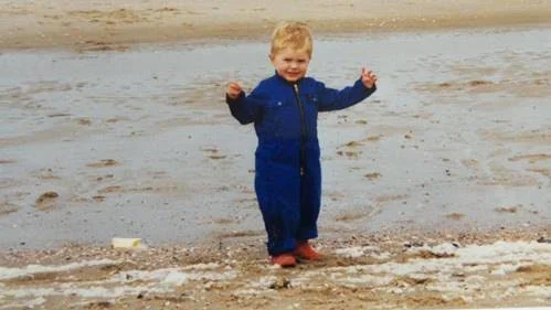 Me as a little boy on the beach