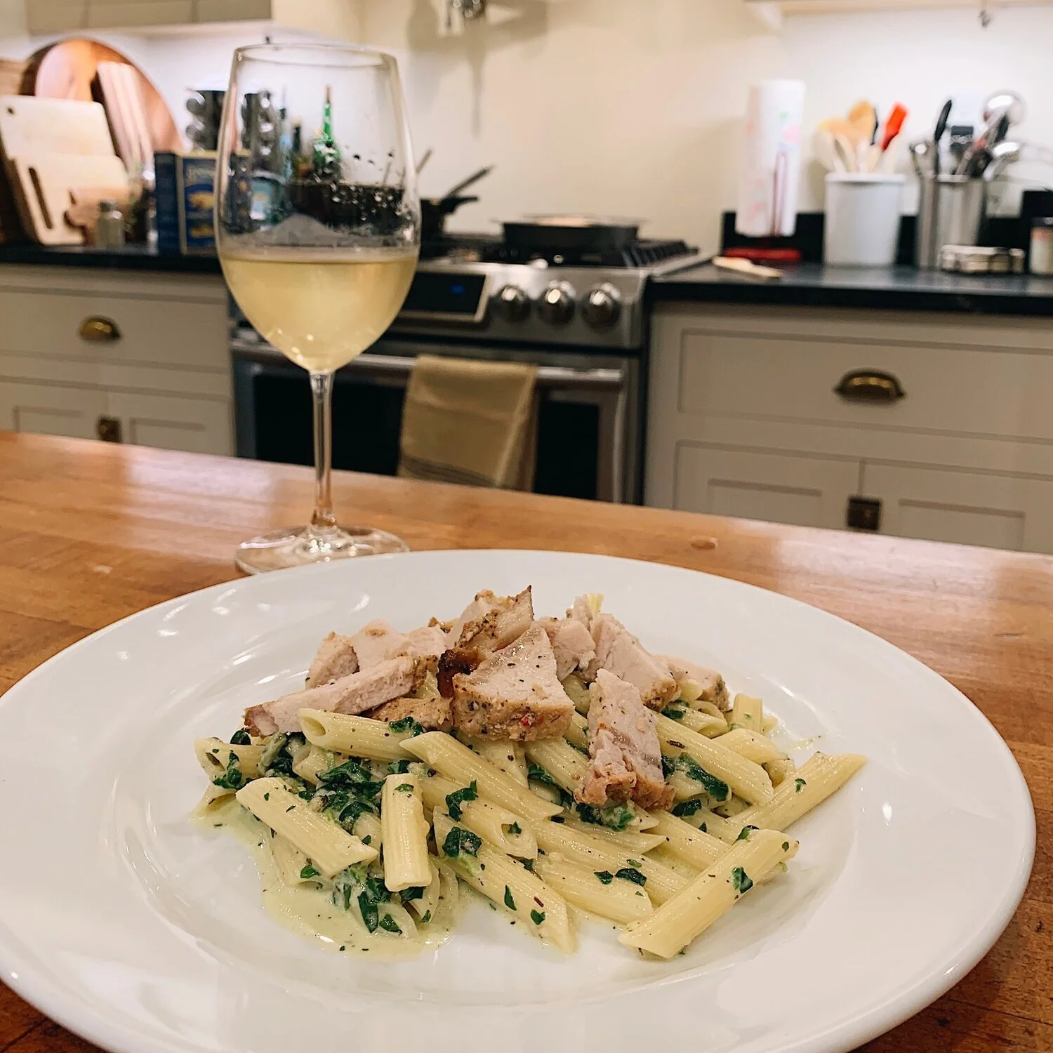 Pork Tenderloin in a Creamy Thyme Sauce