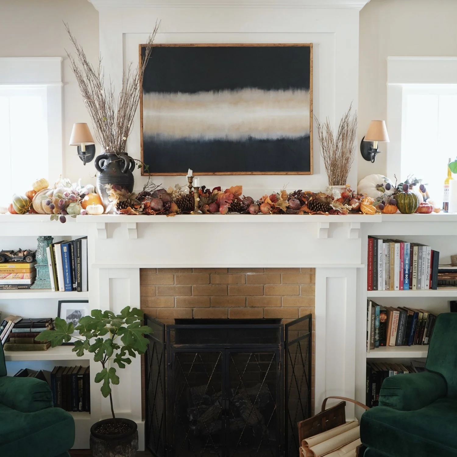 A Look At Our Fall Mantel This Year