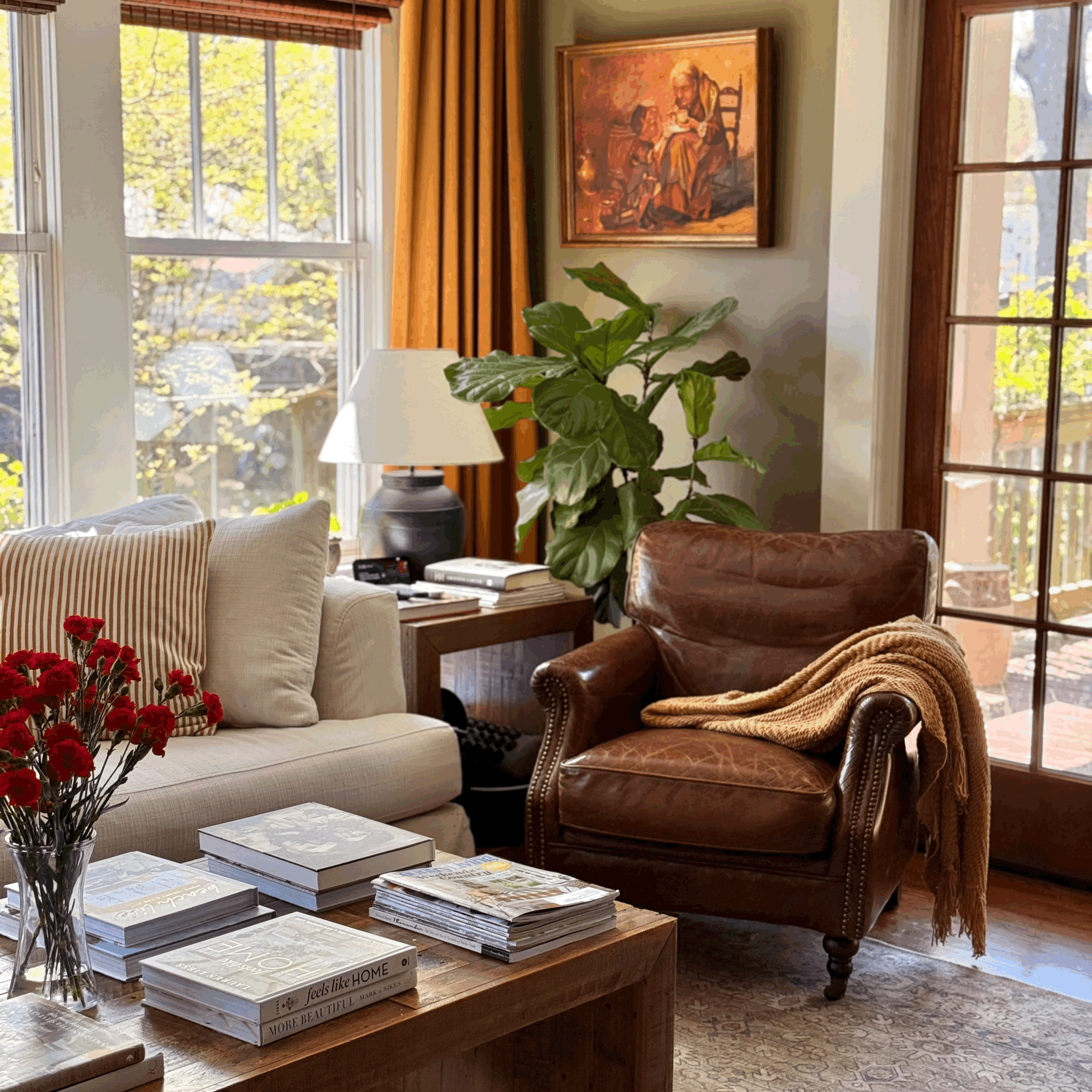 Our Living Room Refresh: From White Walls to Moody Green