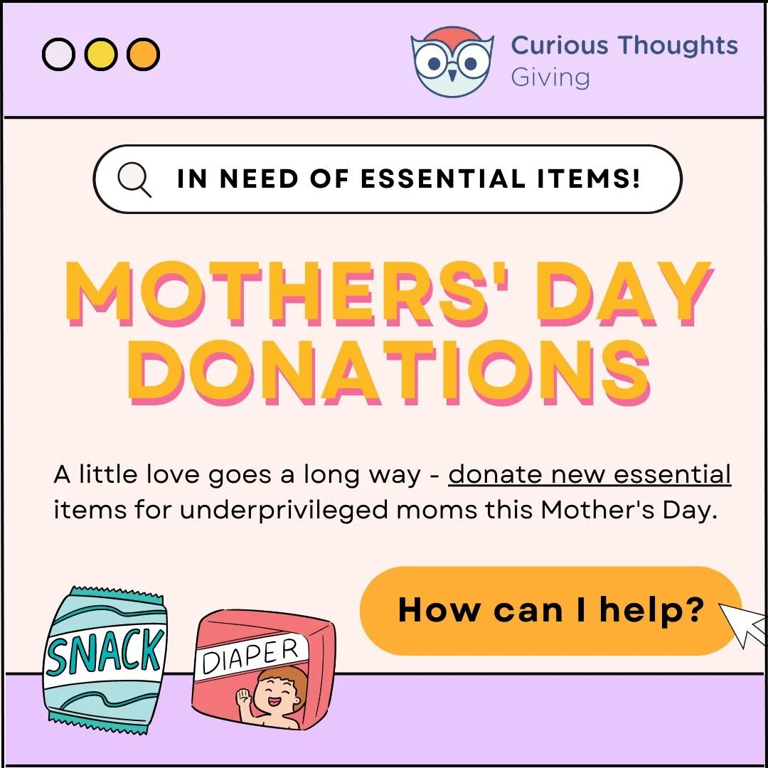 Every mother deserves to feel loved and cared for, especially those who are facing difficult circumstances. Join us in spreading joy and kindness this Mother's Day by donating essential items to underprivileged mothers in need. Your help will directl