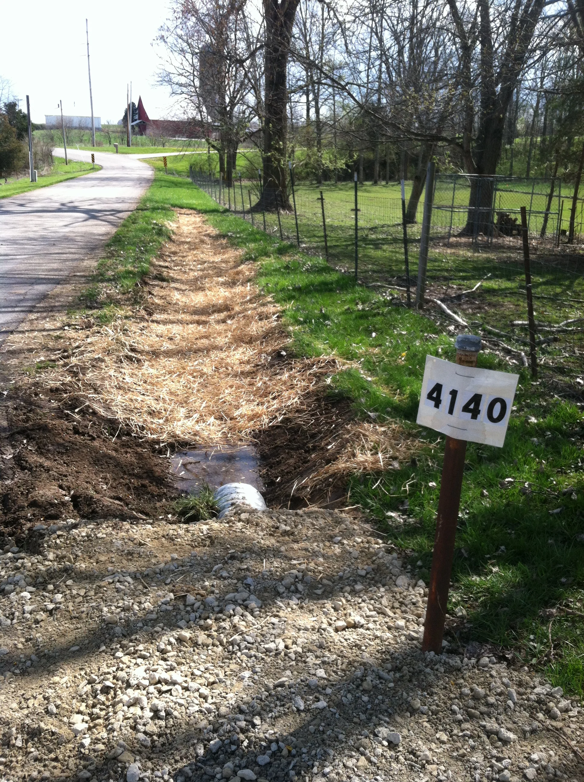 After new culvert install