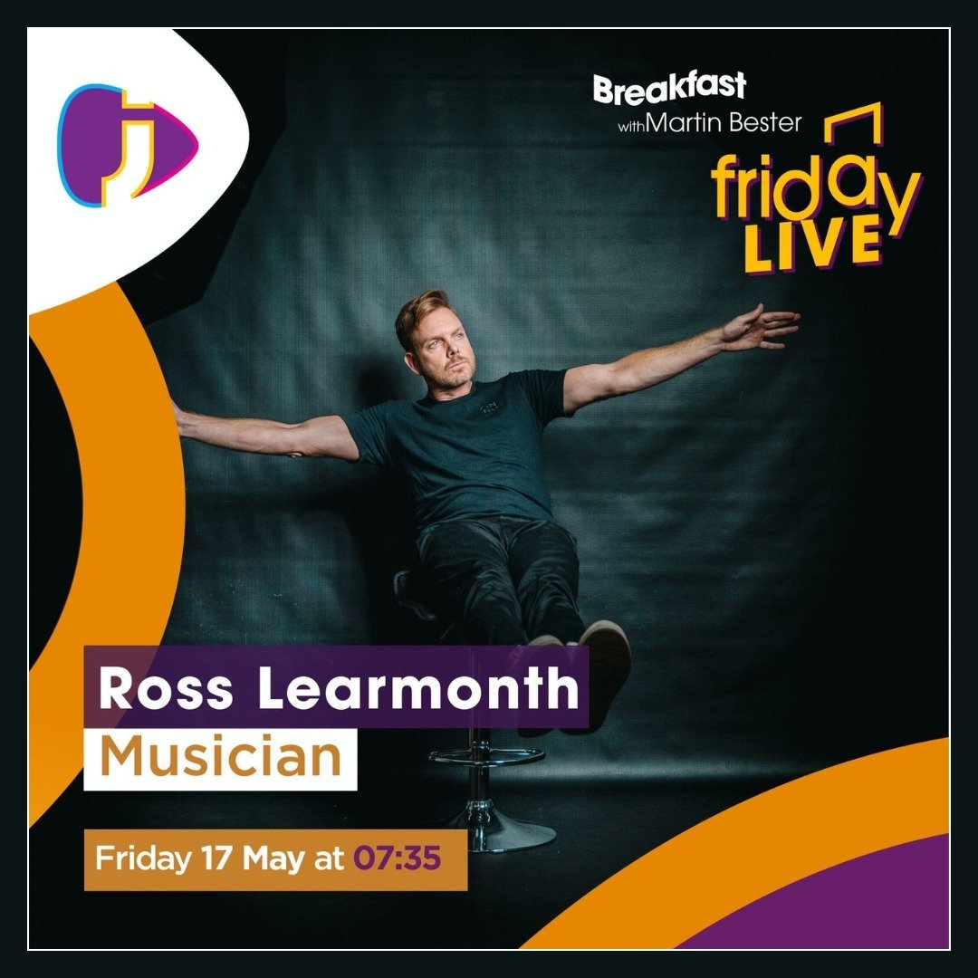 Don't miss @rosslearmonth live tomorrow on Breakfast with Martin Bester on @jacarandafm for Friday Live! 💥

Powered by I Be Music! 💫