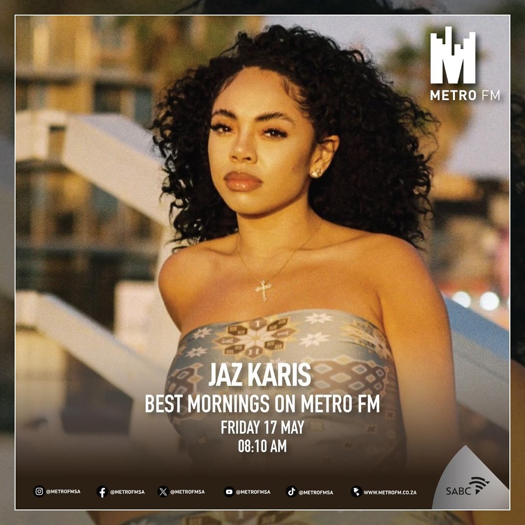 Don&rsquo;t miss @jaz_karis on Best Mornings on metrofmsa from 08h10! 🔥

Powered by I Be Music on behalf of @mnrkmusic 💫