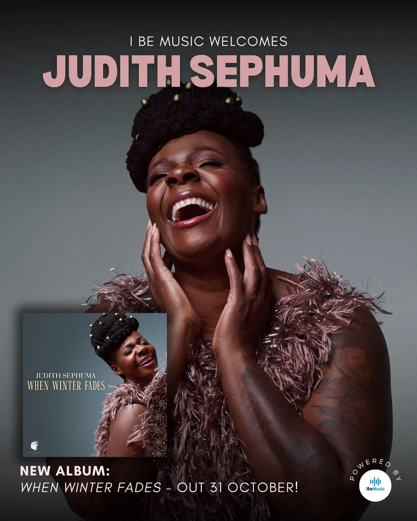 The I Be Music team is delighted to welcome Judith Sephuma into the fold!🌟

💥 New single, &lsquo;Back To Love&rsquo; landing on radio now ahead of album drop 31 Oct. Watch this space for details! 🎶 

Powered by I Be Music for @judithsephuma and @v