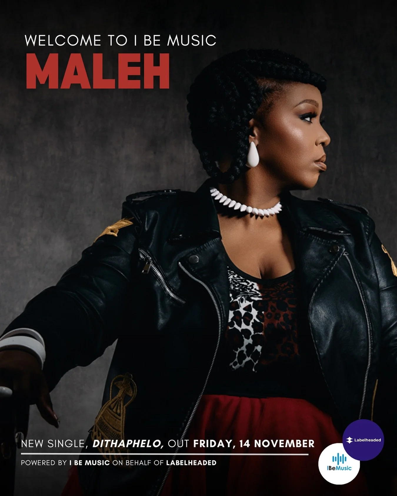 The I Be Music team is delighted to welcome SAMA-winner Maleh!🌟

💥 New single, &rsquo;Dithaphelo&rsquo; drops this Friday, 14 November! 

Powered by I Be Music for @labelheadedservice 💫