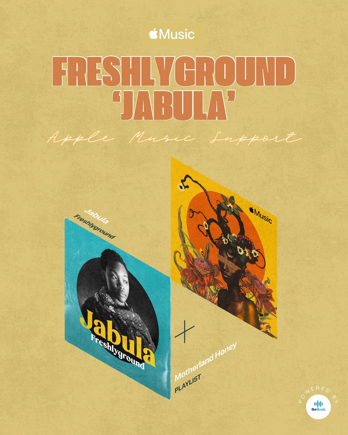 Thank you @applemusic for adding the new @freshlygroundsa single, &lsquo;Jabula&rsquo; to the &lsquo;Motherland Honey&rsquo; playlist! 🔥🎶 

Powered by I Be Music! 💫