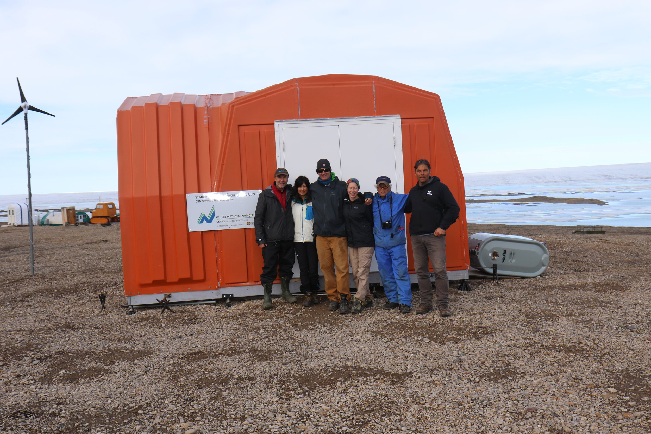 Lab all closed up and ready to leave Ward Hunt Island for 2016