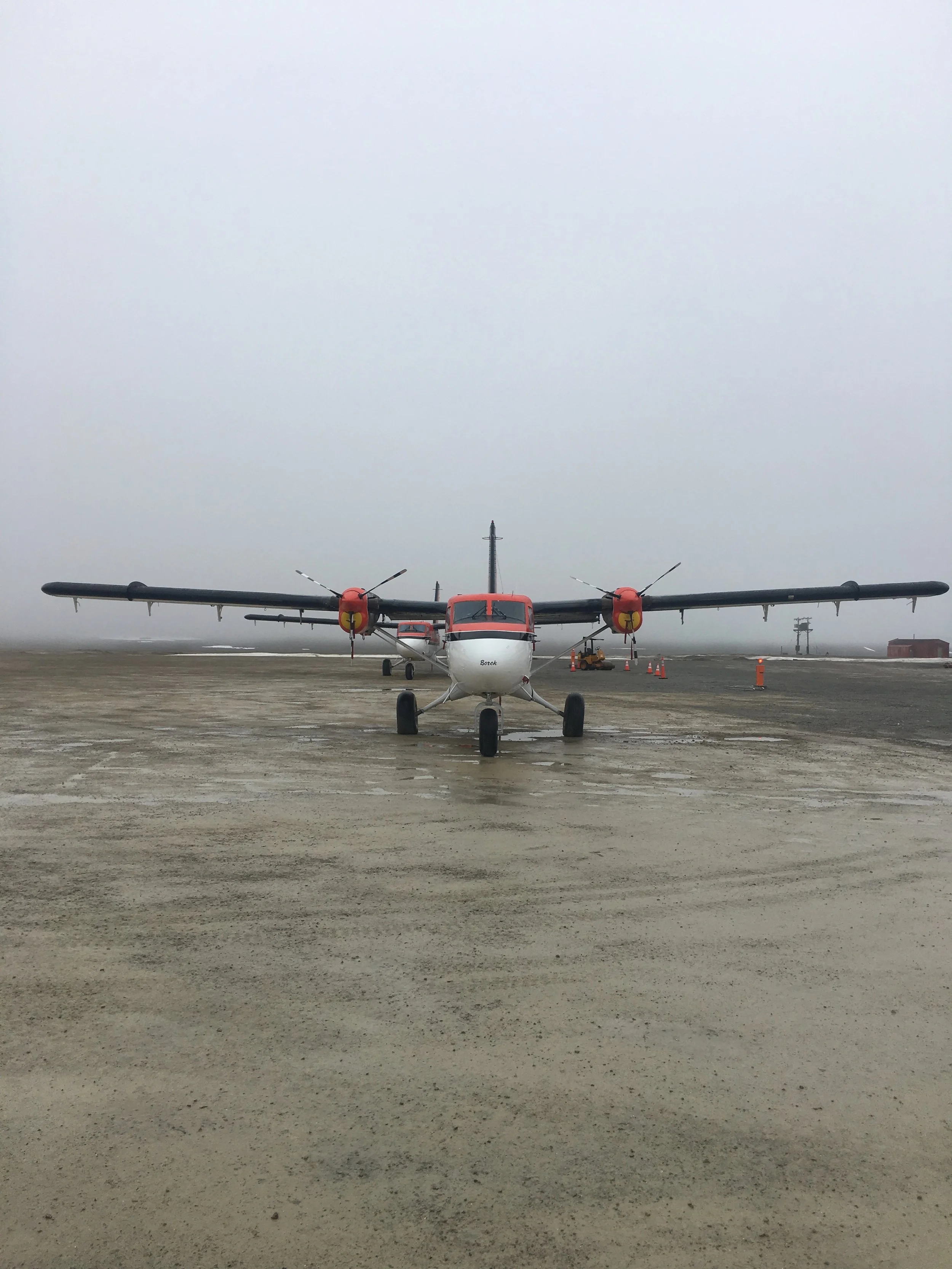 Our trusty steed, the Twin Otter, in typical Resolute conditions
