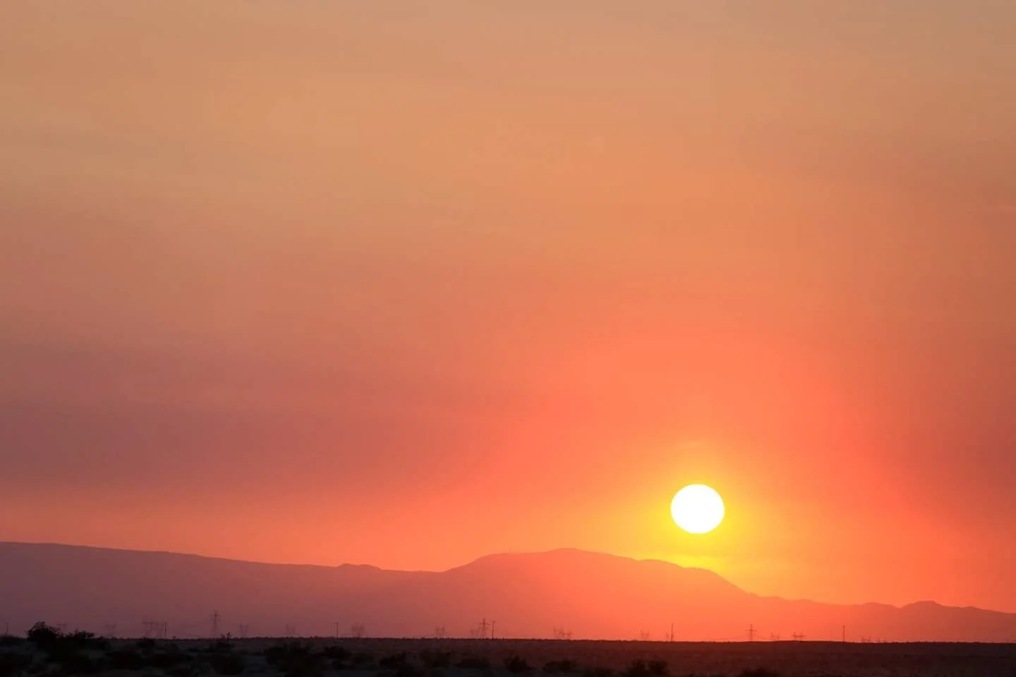 The Vegas desert sunset