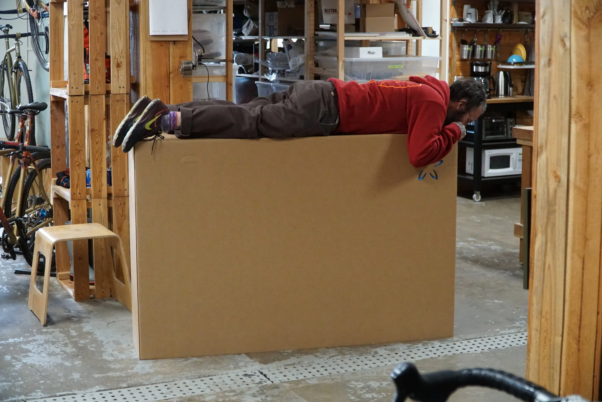 All bikes get packed and shipped out by jim, he gives them each a little extra love to seal up the box.