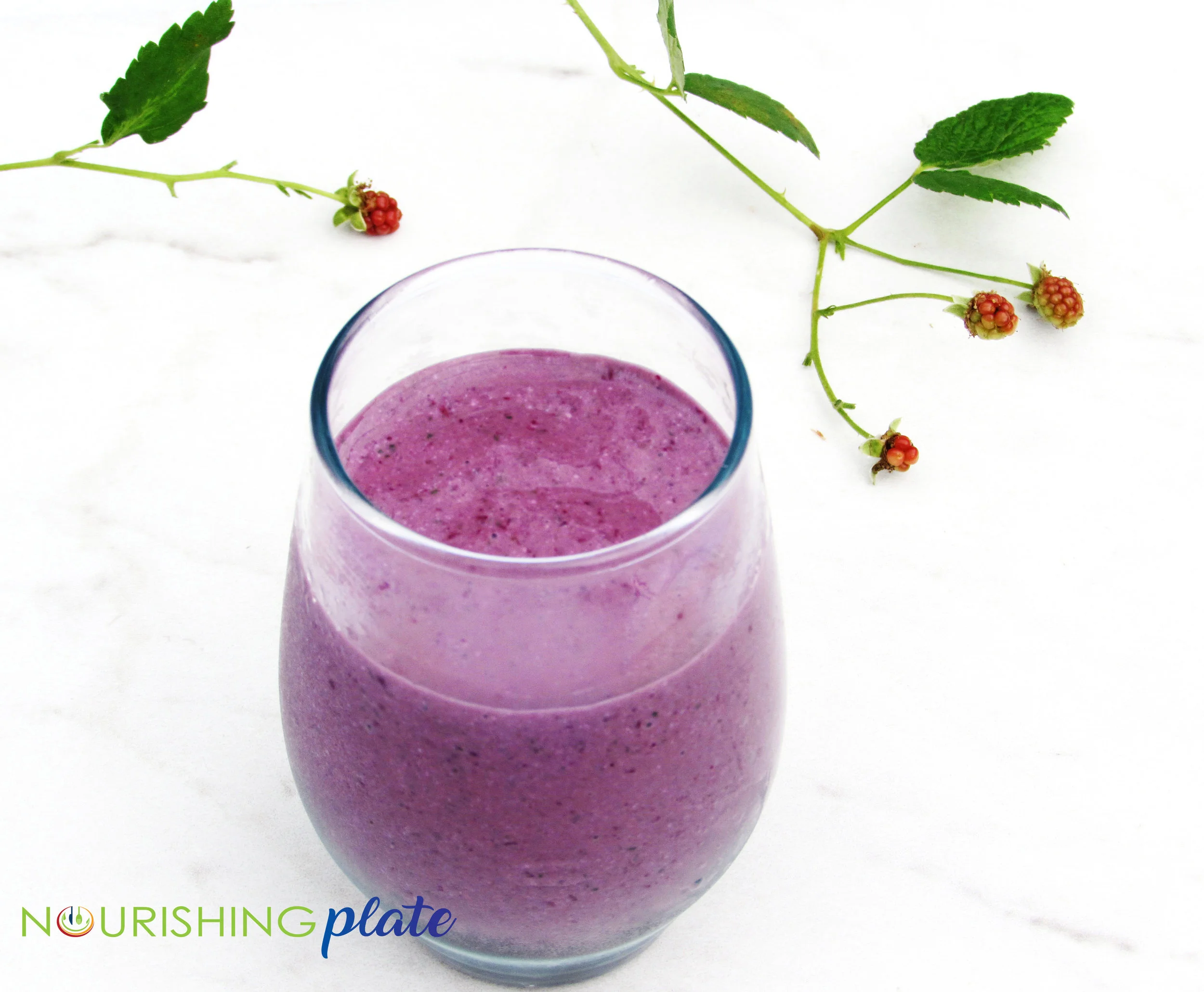 Blackberry Cinnamon Cottage Cheese Smoothie