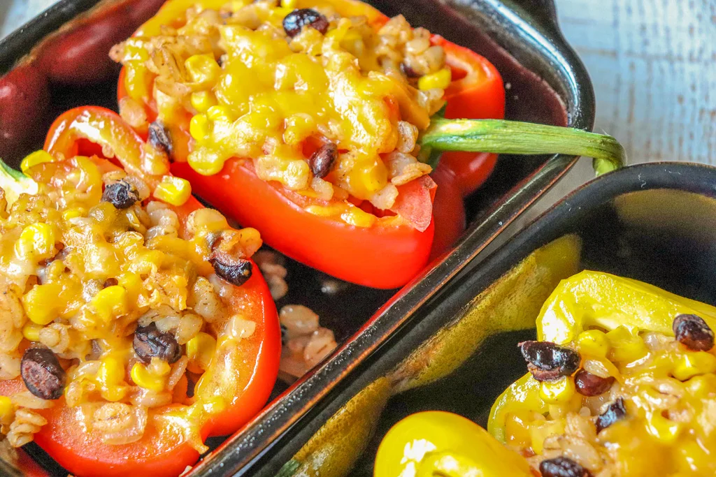 Mexican Barley Stuffed Peppers