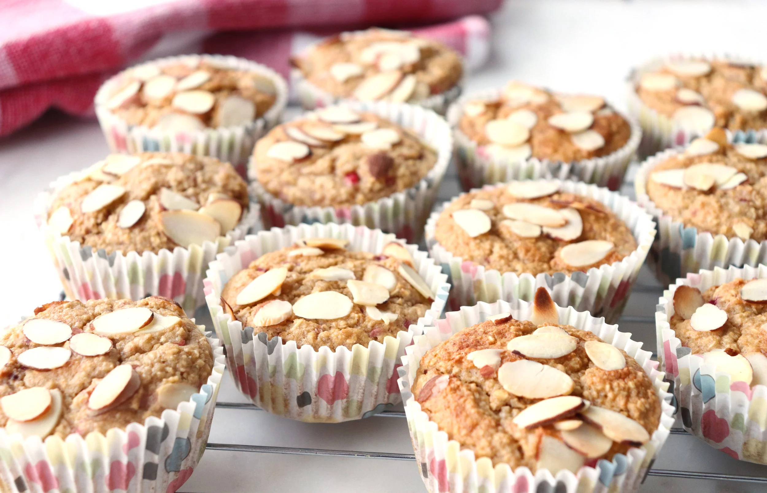 Strawberry Applesauce Blender Muffins