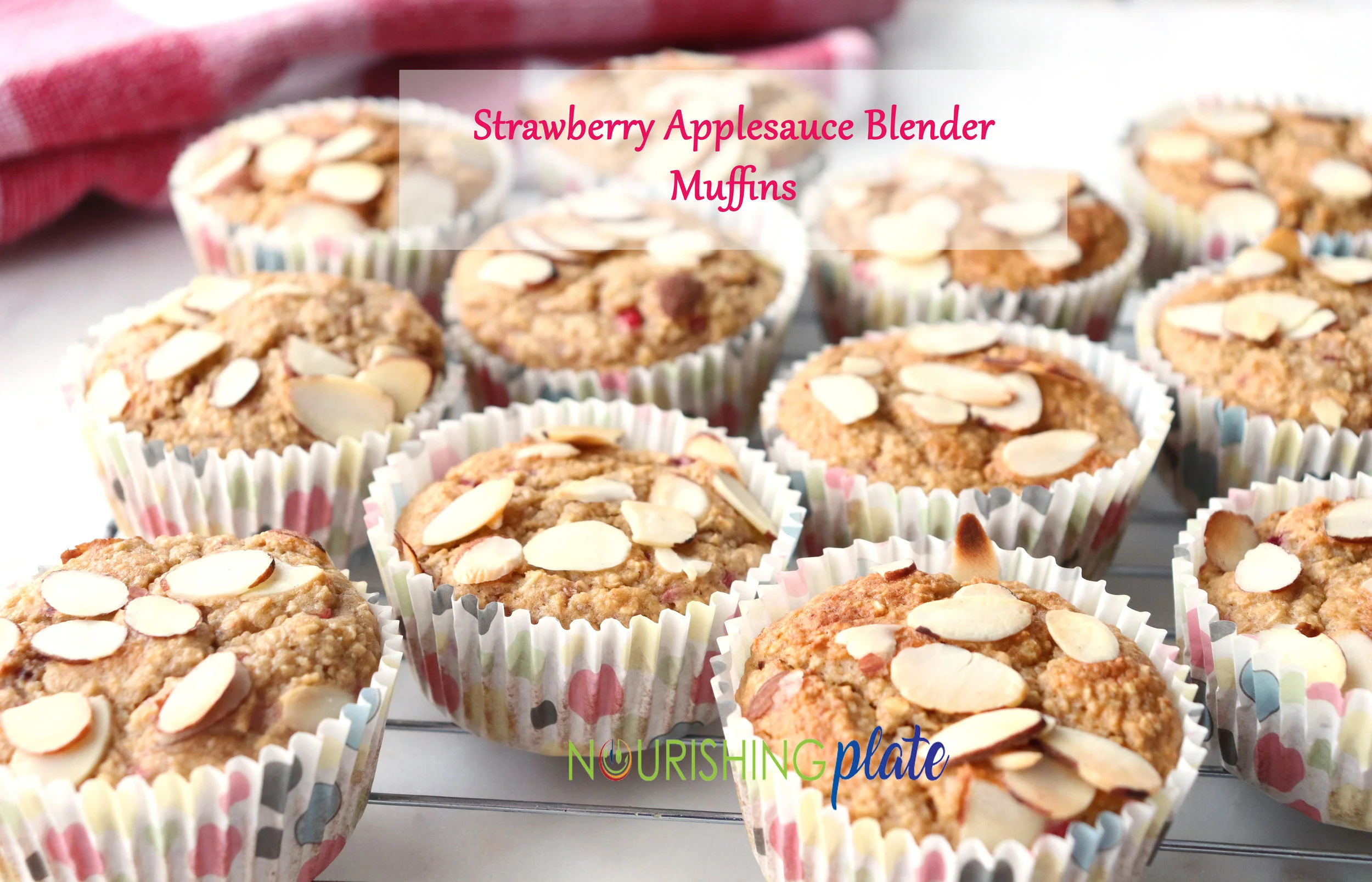 Strawberry Applesauce Blender Muffins