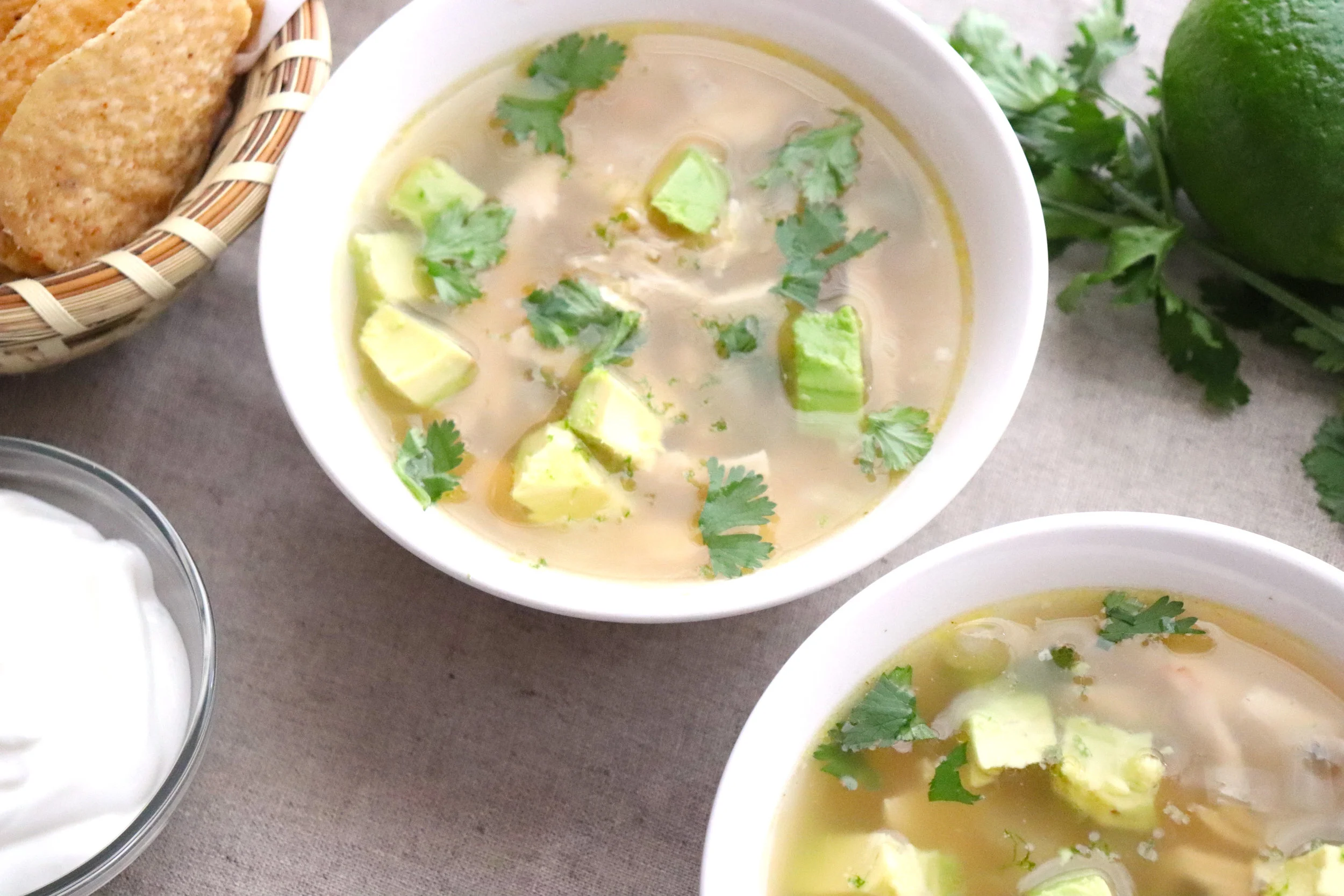 Chicken, Avocado and Lime Soup