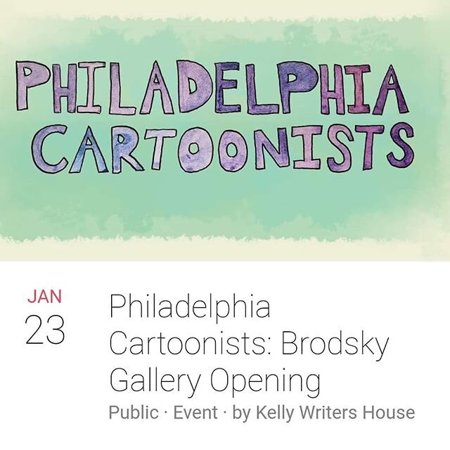 SP is excited to partner with Kelly Writers House for a showcase and panel discussion of 6 local cartoonists! Thursday, 1/23, from 6-8:30pm, come one out to 3805 Locust Walk and ask all your burning questions about working as a cartoonist in Philly.
