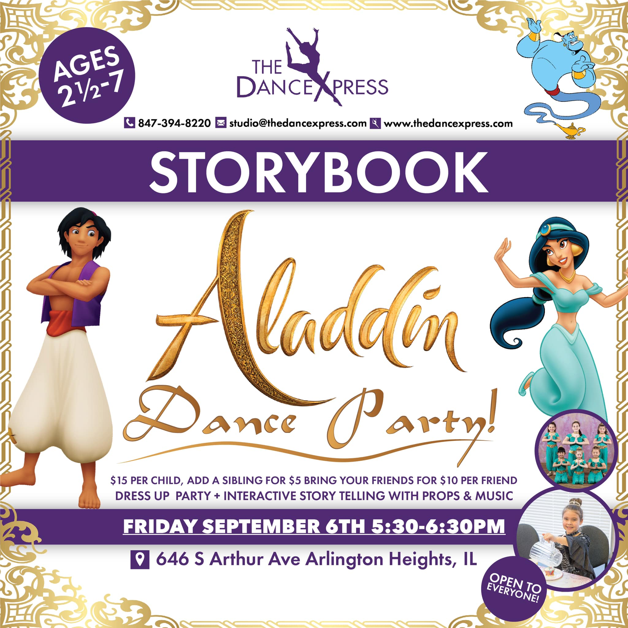 Storybook Aladdin Party September 6th!