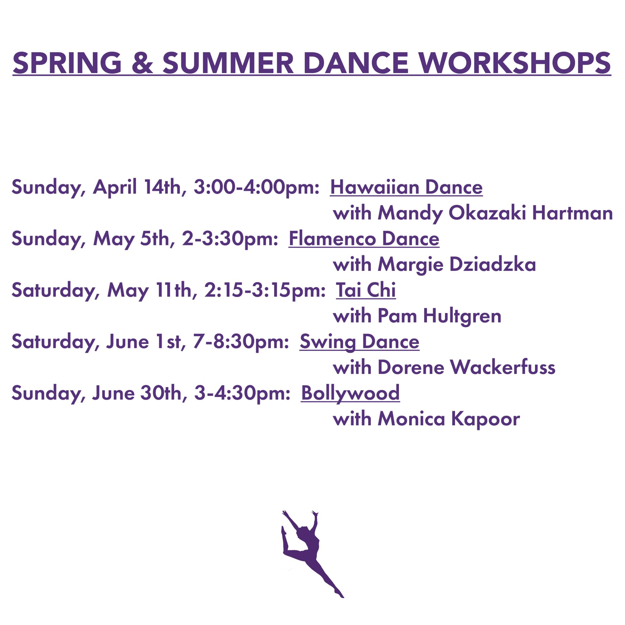 Spring &amp; Summer Dance Workshops!