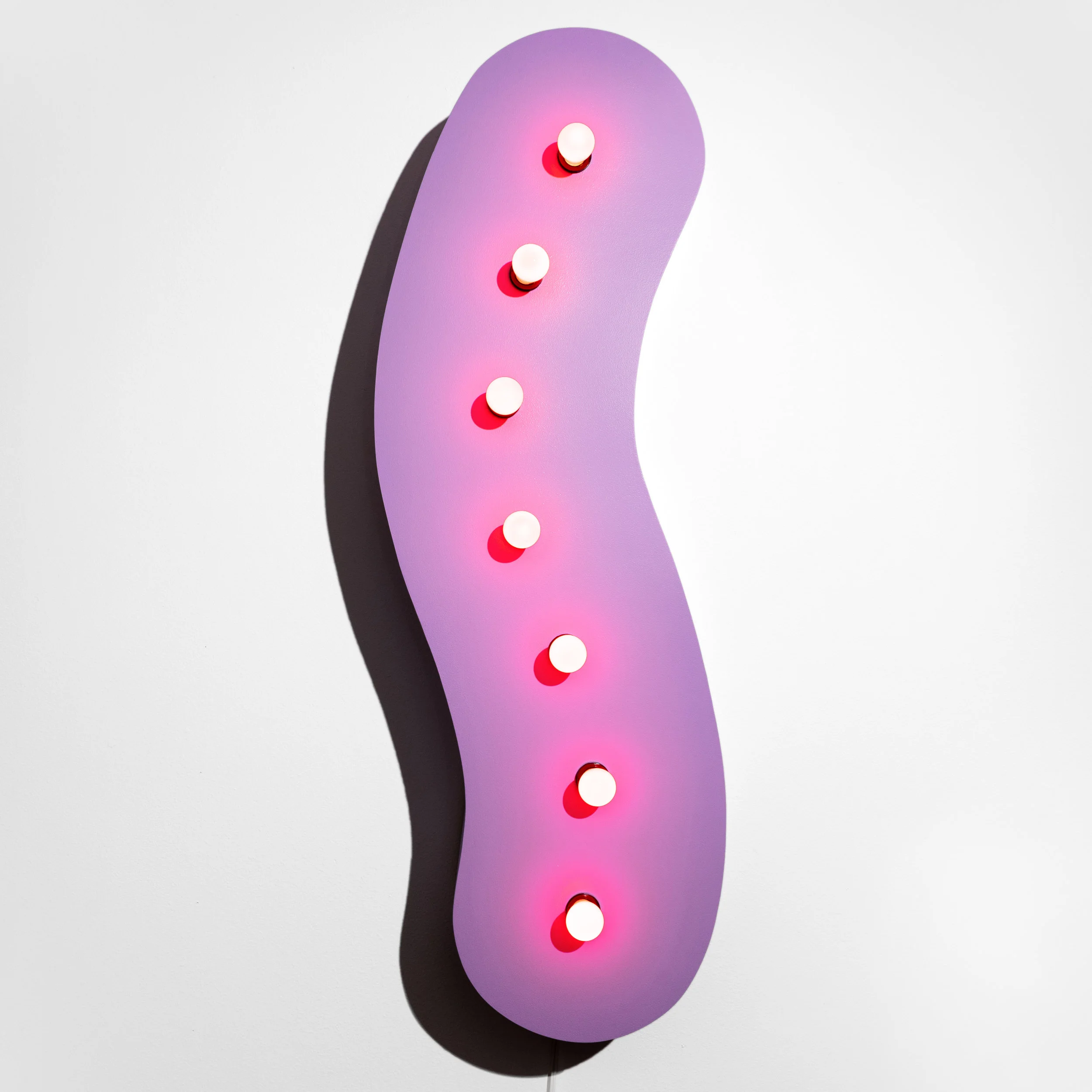 Lilac Light 2018 - 47”w x 20”h 10”d - Wood, acrylic, light bulbs, wire