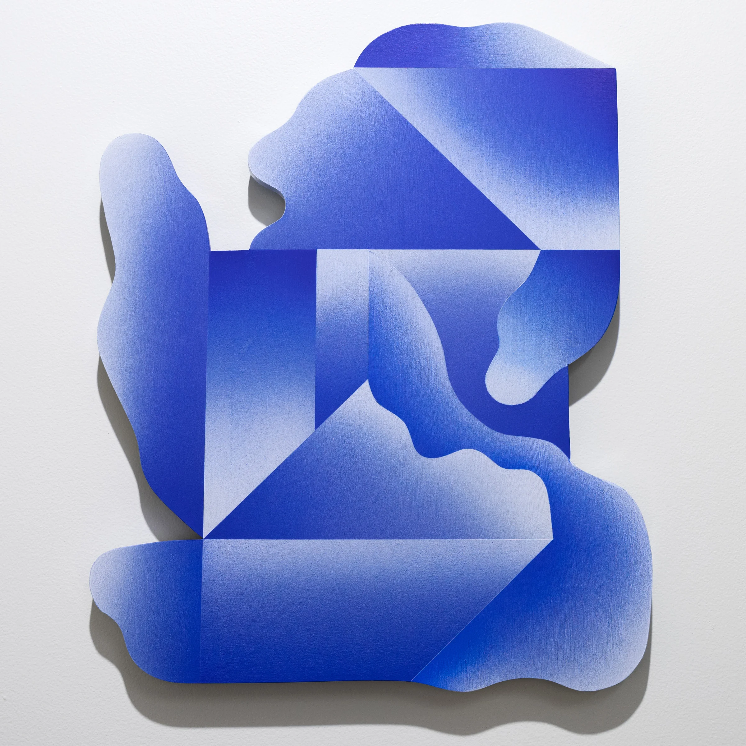 FROM THE INSIDE #2 2019. Airbrushed acrylic on a single piece of cut plywood. 16"w x 20"h x 1"d