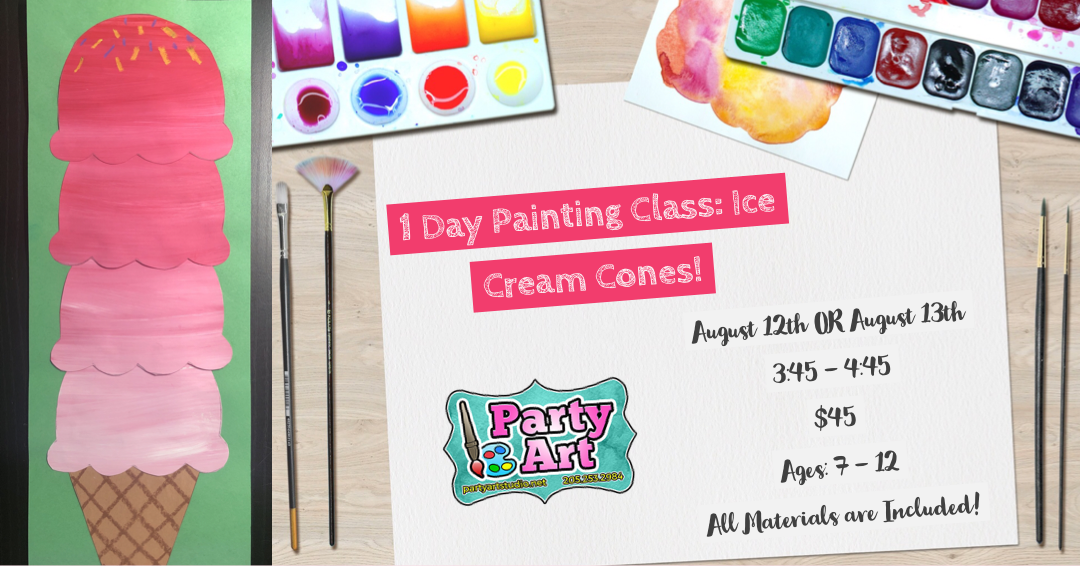 Painting Class: Ice Cream Cones! 